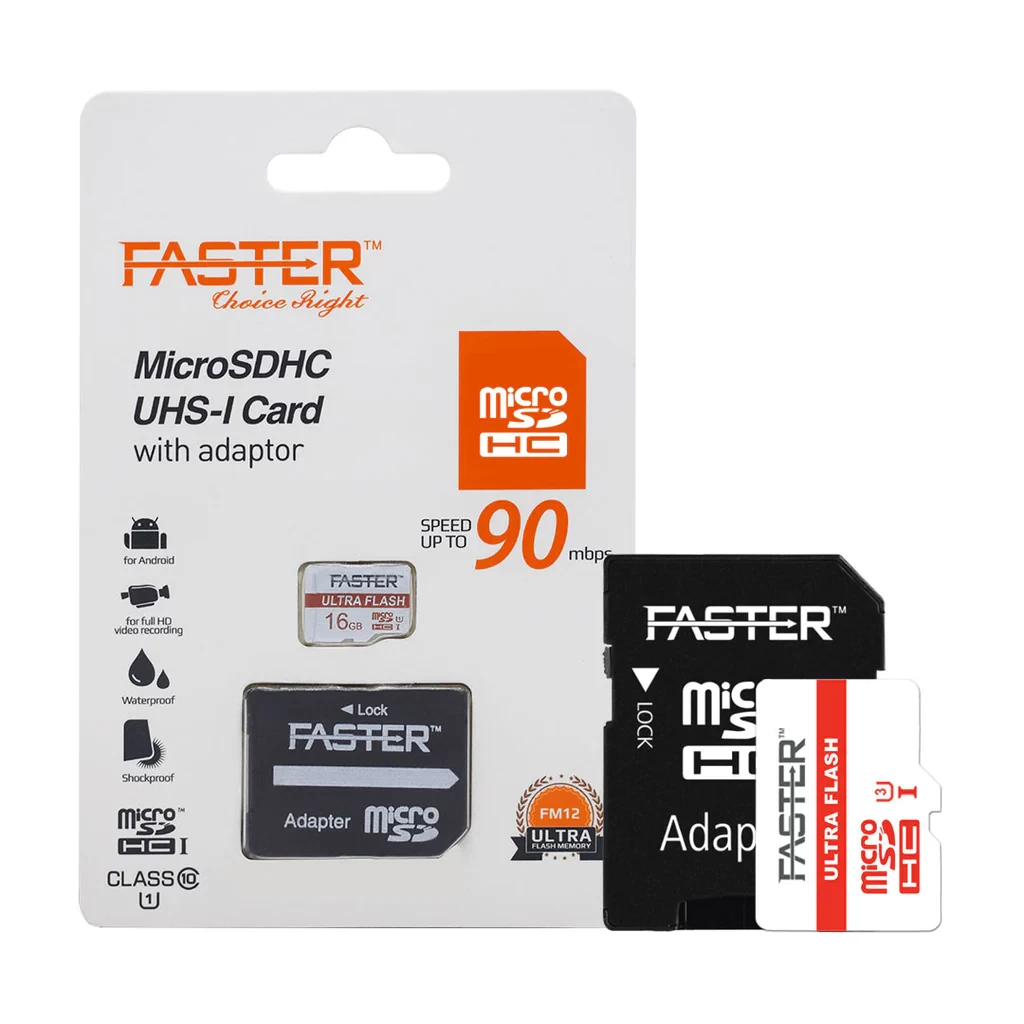 Faster 90 mbps Class 10 Micro SDHC Card with Adapter 8 to 256 GB