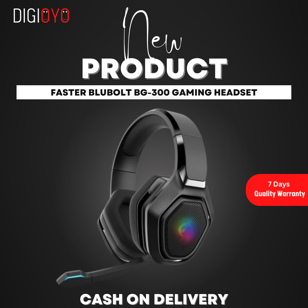 FASTER Blubolt BG-300 Surrounding Sound Gaming Headset with Noise Cancelling Microphone for PC and Mobile