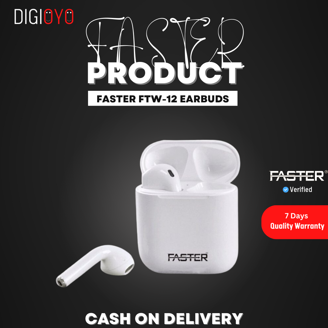 FASTER FTW-12 Stereo Bass Sound TWS Wireless Earbuds