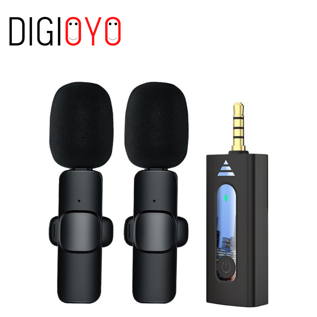 K35 Dual Wireless Microphone For Mobile - Camera - Speaker