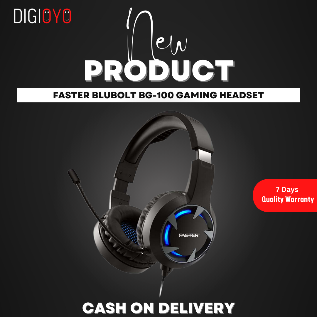 FASTER Blubolt BG-100 Surrounding Sound Gaming Headset with Noise Cancelling Microphone for PC and Mobile