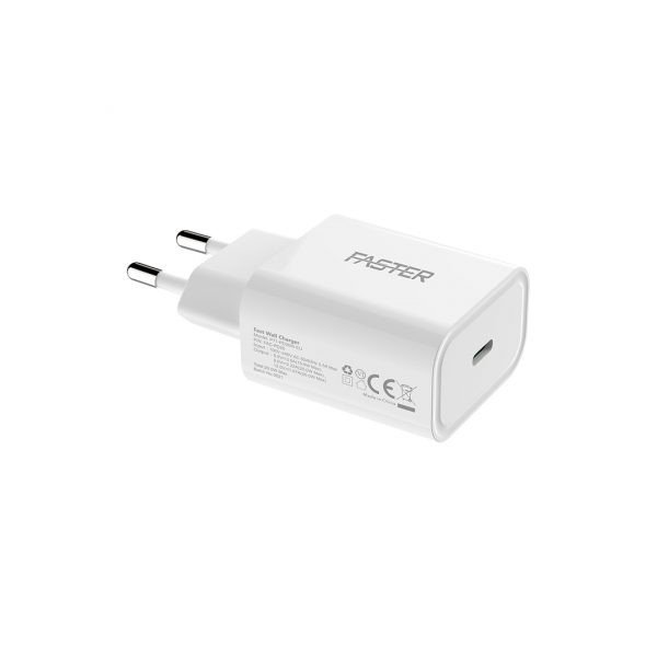 FASTER PD20W-EU Type-C Super Fast Charging Adapter For iPhone 14